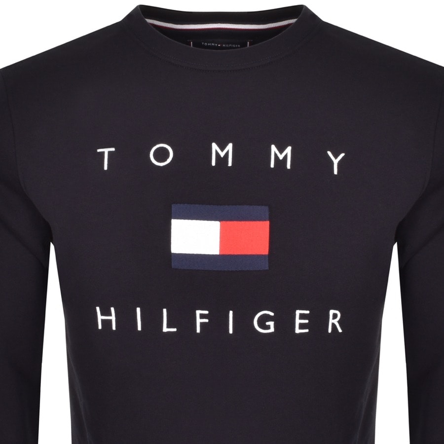 Alternative Image for ProductTommy Hilfiger Flag Crew Neck Sweatshirt Navy2